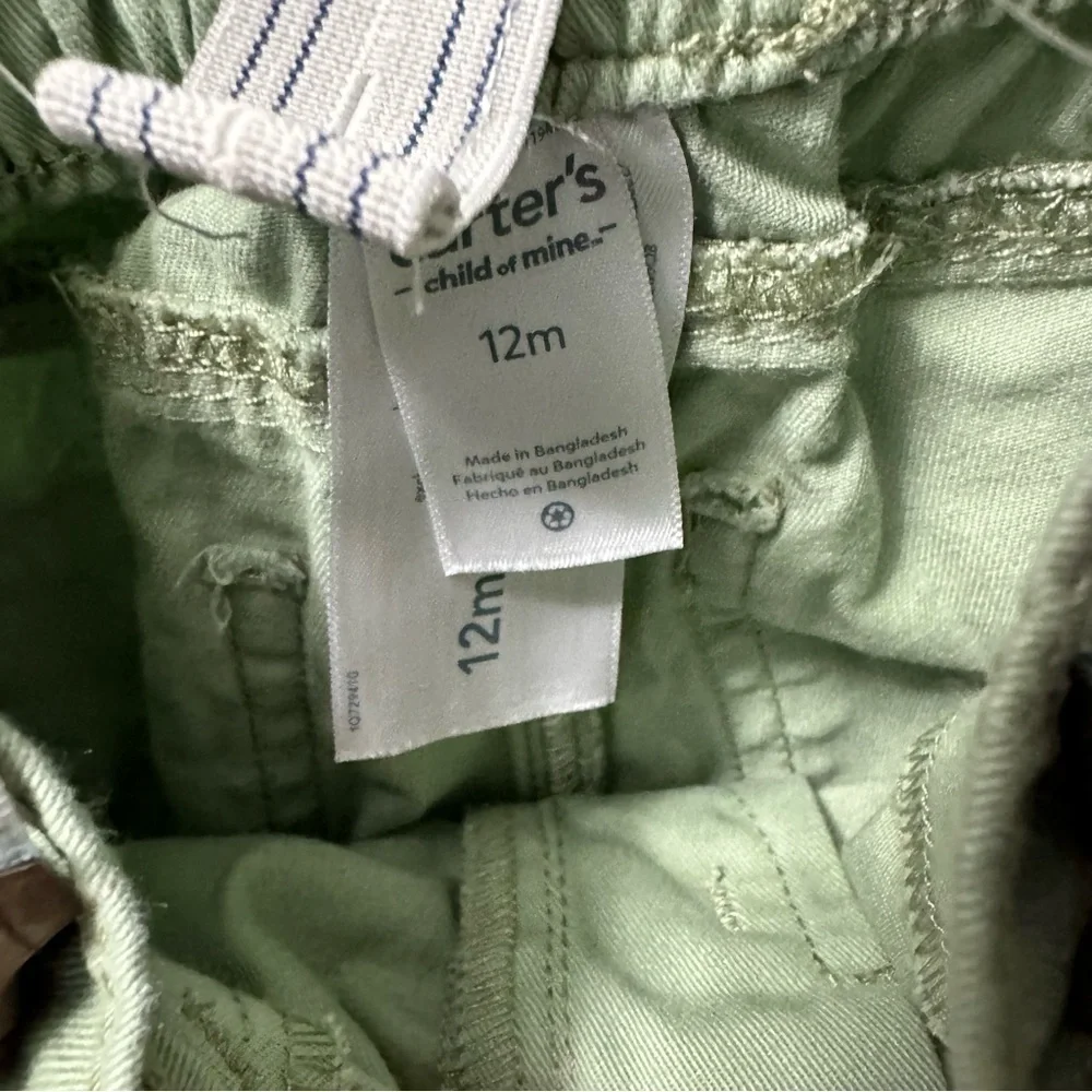 Carter's Child of Mine Baby Boy and Pant Outfit overalls suspenders 12 months